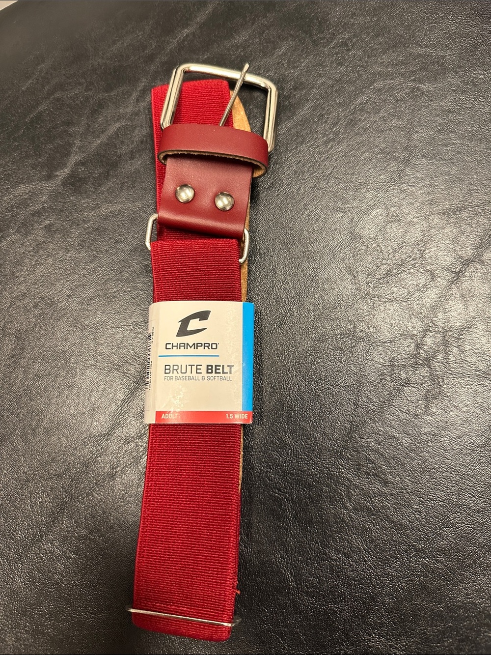 Champro Brute Belt for Men - Red Elastic Athletic Belt